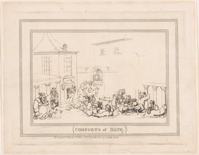 Comforts of Bath, levy 7, 6. tammikuuta 1798, 6. tammikuuta 1798. tekijältä Thomas Rowlandson