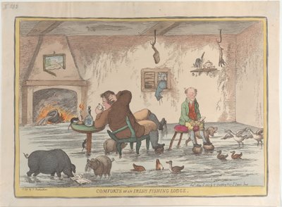 Irlannin kalastusmajan mukavuudet, 12. toukokuuta 1812, 12. toukokuuta 1812. tekijältä Thomas Rowlandson