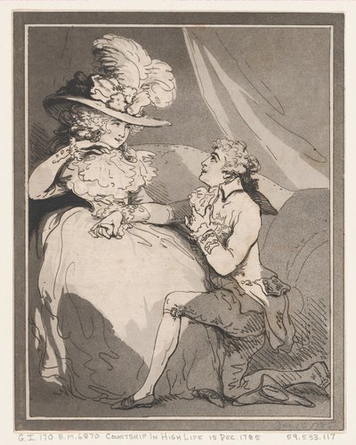 Courtship in High Life, 15. joulukuuta 1785, 15. joulukuuta 1785. tekijältä Thomas Rowlandson