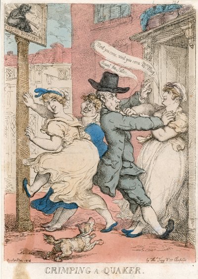 Kveekerin puristaminen tekijältä Thomas Rowlandson