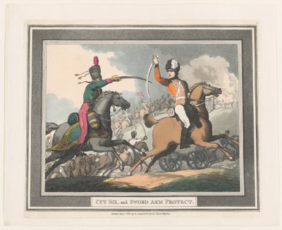 Cut Six ja Sword Arm Protect, 1. syyskuuta 1798, 1. syyskuuta 1798. tekijältä Thomas Rowlandson