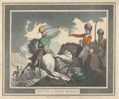 Leikkaus kaksi ja oikeanpuoleinen suojaus tekijältä Thomas Rowlandson