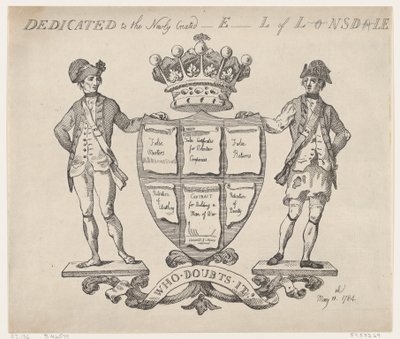 Omistettu L-nsd-len vastikään luodulle E-l:lle, 11. toukokuuta 1784., 11. toukokuuta 1784. tekijältä Thomas Rowlandson