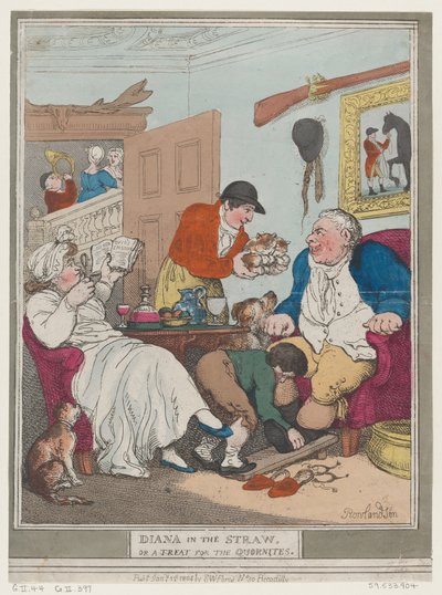 Diana oljissa eli herkku quorniiteille, 1. tammikuuta 1804, 1. tammikuuta 1804. tekijältä Thomas Rowlandson