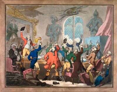 Illallinen, 1787. tekijältä Thomas Rowlandson