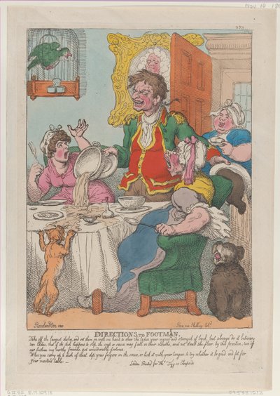 Ajo-ohjeet Footmenille, 10. marraskuuta 1807., 10. marraskuuta 1807. tekijältä Thomas Rowlandson