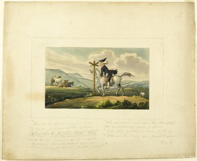 Doctor Syntax Losing His Way, The Tour of Doctor Syntax tekijältä Thomas Rowlandson