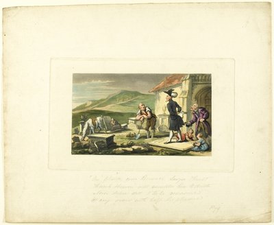 Doctor Syntax Meditating on the Tomb Stones, The Tour of Doctor Syntax tekijältä Thomas Rowlandson