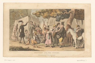 Tohtori Syntax romanileirillä tekijältä Thomas Rowlandson