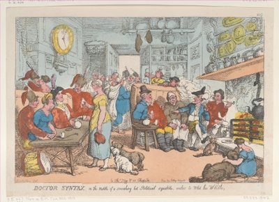 Tohtori syntaksi, keskellä savutonta poliittista riitaa, toivoo The..., 31. elokuuta 1813. tekijältä Thomas Rowlandson