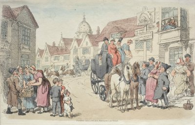 Dolphins Inn: Greenwich ja Woolwich Coaches tekijältä Thomas Rowlandson