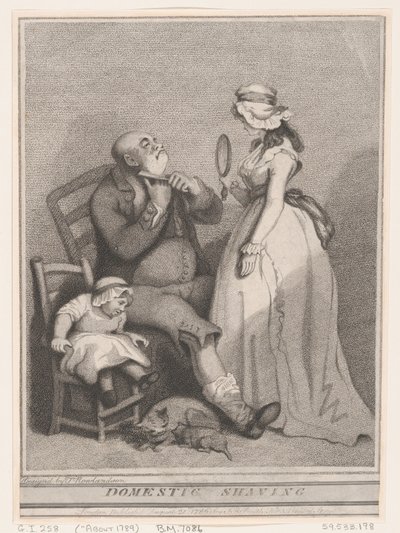 Kotikäyttöön tarkoitettu parranajo tekijältä Thomas Rowlandson