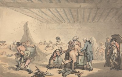 Tohtori Grahamin uimapaikka tekijältä Thomas Rowlandson