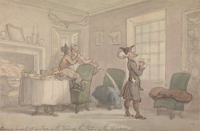 Tohtori Syntax jäljittelee ikkunan nokkeluutta tekijältä Thomas Rowlandson