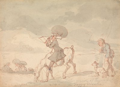 Tohtori Syntax piirtää järveä tekijältä Thomas Rowlandson