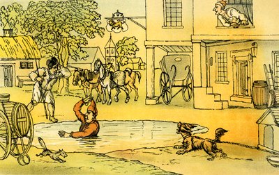 "Dr Syntax huvitti Pat in the pondsista" tekijältä Thomas Rowlandson