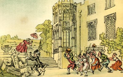 "Tohtori syntaksi ja mehiläiset" tekijältä Thomas Rowlandson