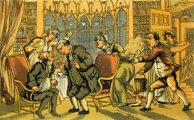 "Dr Syntax vaarassa" tekijältä Thomas Rowlandson