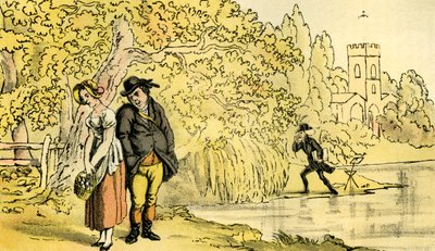 "Tohtori syntaksi tekee löydön" tekijältä Thomas Rowlandson