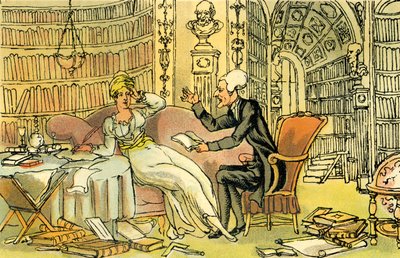 "Dr Syntax with a blue sukkakaunotar" tekijältä Thomas Rowlandson