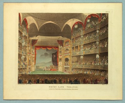 Drury Lane -teatteri Ackermannin arkistosta tekijältä Thomas Rowlandson