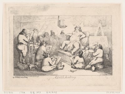 Hollannin akatemia, maaliskuu 1792, maaliskuu 1792. tekijältä Thomas Rowlandson
