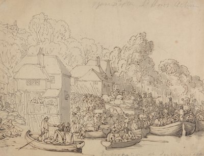 Laivaan nousu Southamptonissa, 20. kesäkuuta 1794 (versio A) tekijältä Thomas Rowlandson