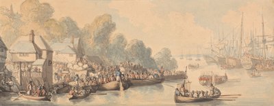 Laivaan nousu Southamptonissa, 20. kesäkuuta 1794 tekijältä Thomas Rowlandson