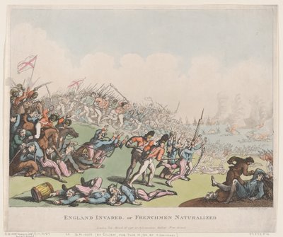 Englanti hyökkäsi, eli ranskalaiset naturalisoituivat, 16. maaliskuuta 1798, 16. maaliskuuta 1798. tekijältä Thomas Rowlandson