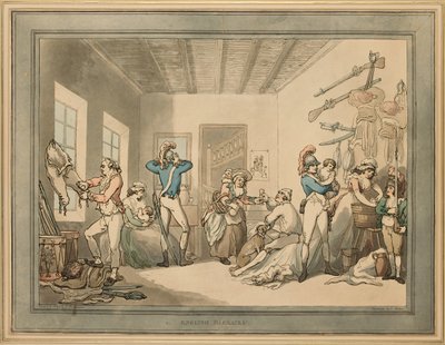 Englannin kasarmi, 1788 tekijältä Thomas Rowlandson