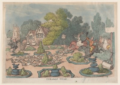 Raivostunut kirkkoherra, 1. maaliskuuta 1807, 1. maaliskuuta 1807. tekijältä Thomas Rowlandson