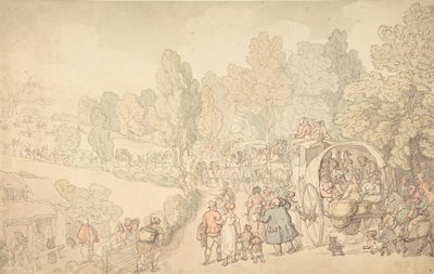 Fairlop Fair, Essex, n. 1816. tekijältä Thomas Rowlandson