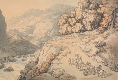 Conwy-joen putoukset, Pohjois-Wales tekijältä Thomas Rowlandson