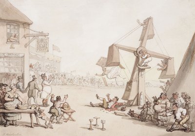 Figuurit messuilla, 1803 tekijältä Thomas Rowlandson