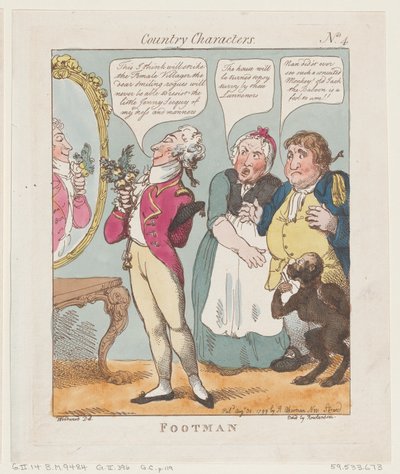 Footman, 30. elokuuta 1799, 30. elokuuta 1799. tekijältä Thomas Rowlandson