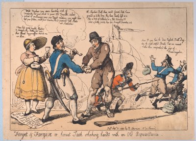 Forget & Forgive, tai rehellinen Jack kättelee ja vanha tuttavuus, Se..., 3. syyskuuta 1799 tekijältä Thomas Rowlandson