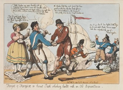 Unohda ja anna anteeksi – tai rehellinen Jack kättelee vanhaa tuttavaa tekijältä Thomas Rowlandson