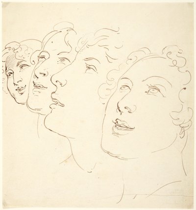 Neljä päätä tekijältä Thomas Rowlandson