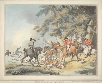 Kettujen metsästys [kuusiosainen sarja]:   3. Ketun kuolema tekijältä Thomas Rowlandson