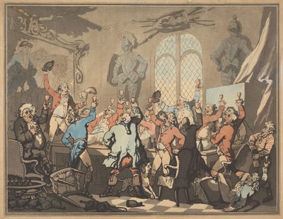 Kettujen metsästys [osa kuusiosaisesta sarjasta]: Illallinen tekijältä Thomas Rowlandson