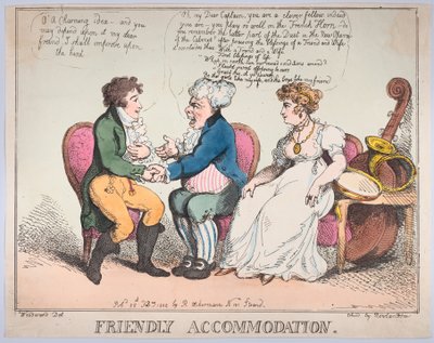 Ystävällinen majoitus, 25. helmikuuta 1802, 25. helmikuuta 1802. tekijältä Thomas Rowlandson