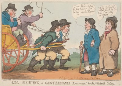 Gig-Hauling eli 1800-luvun herrasmiesmäinen viihde tekijältä Thomas Rowlandson