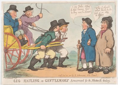 Gig Hauling eli Gentlemanly Amusement for the XIX Century, 3. huhtikuuta 1801., 3. huhtikuuta 1801. tekijältä Thomas Rowlandson