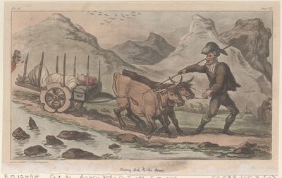 Takana sairaana, elokuvasta The Military Adventures of Johnny Newcome, 1815, 1815. tekijältä Thomas Rowlandson