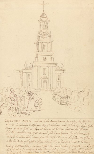 Greenwichin kirkko tekijältä Thomas Rowlandson