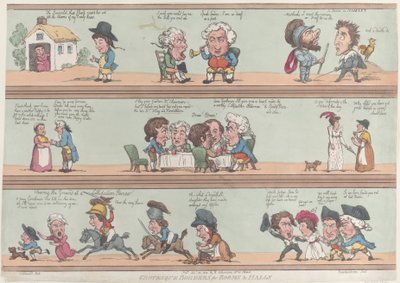 Grotesque Borders for Rooms and Halls, [20.11.1800], uusintapainos., [20.11.1800], uusintapainos. tekijältä Thomas Rowlandson