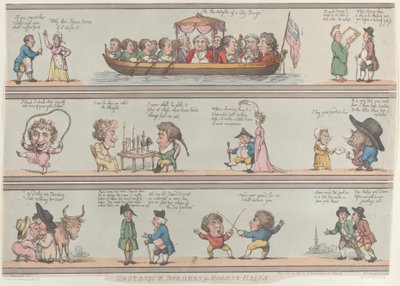 Grotesque Borders for Rooms and Halls, [29.10.1800], uusintapainos., [29.10.1800], uusintapainos. tekijältä Thomas Rowlandson