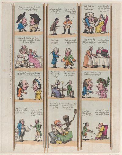 Grotesque Borders for Rooms & Halls, levy 15, 1799., 1799. tekijältä Thomas Rowlandson