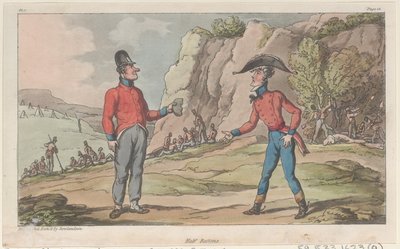 Half Rations, teoksesta The Military Adventures of Johnny Newcome, 1815, 1815. tekijältä Thomas Rowlandson