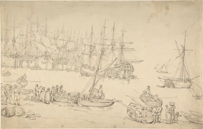 Satamakohtaus tekijältä Thomas Rowlandson